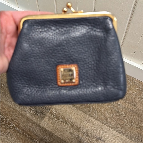 Dooney & Bourke Handbags - Dooney & Bourke Black Coin Purse with Gold Frame